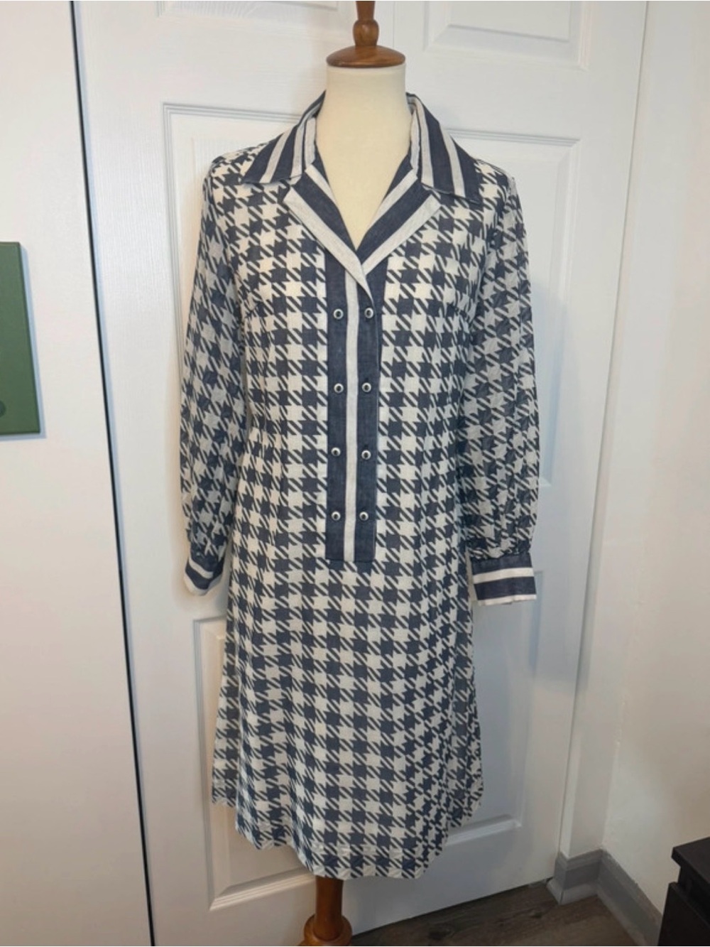 Vintage Houndstooth Dress